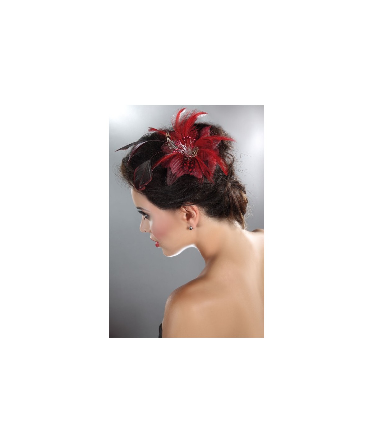 
				           
				Mini top hats 
			
            			Spinka Hair Clip LC 12018 Red Czerwony Model 8 LivCo Corsetti Fashion
				