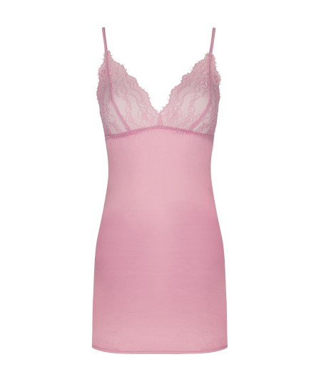 Cyklamen Pink/Różowa damska koszulka nocna satynowa LivCo Corsetti Fashion